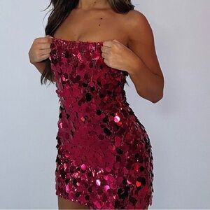 White Fox On A Night Like This Mini Dress Pink